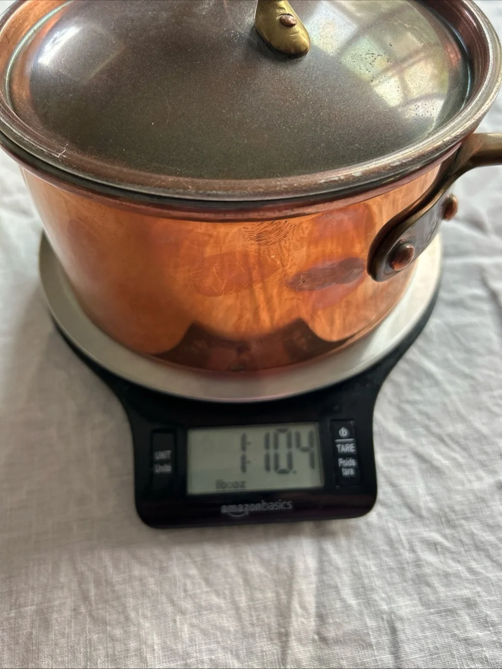 Copral Copper & Brass 6” Saucepan with Lid. Made in Portugal.